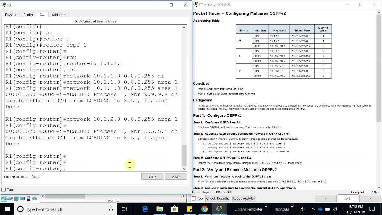 lab   configuring multiarea ospfv2 answers