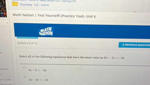 algebra nation answer key section 6