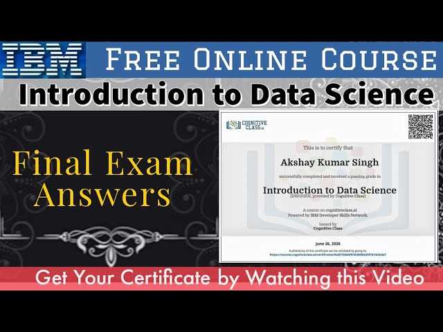 ibm data science final exam answers