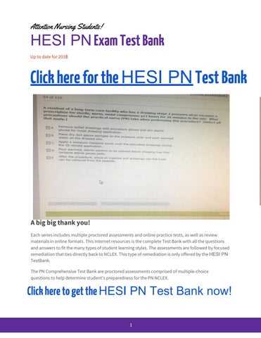 hesi exam answers