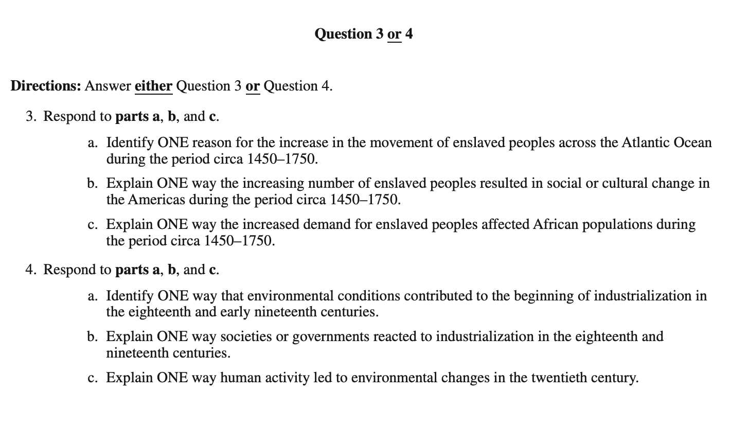 ap world history 2025 exam answers