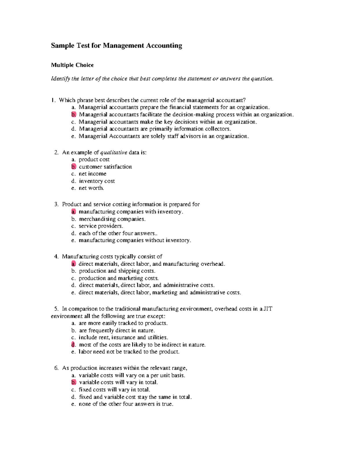 junior accountant exam questions and answers