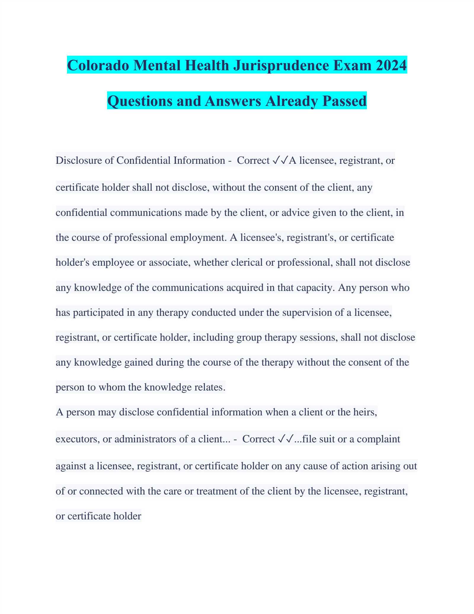 jurisprudence exam questions and answers