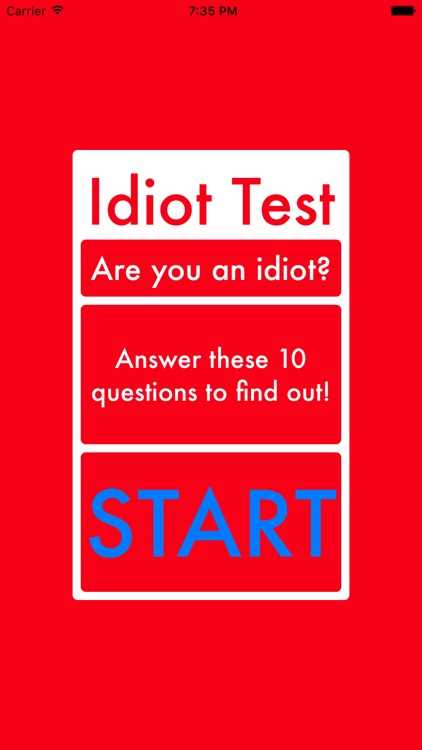 idiot test answers