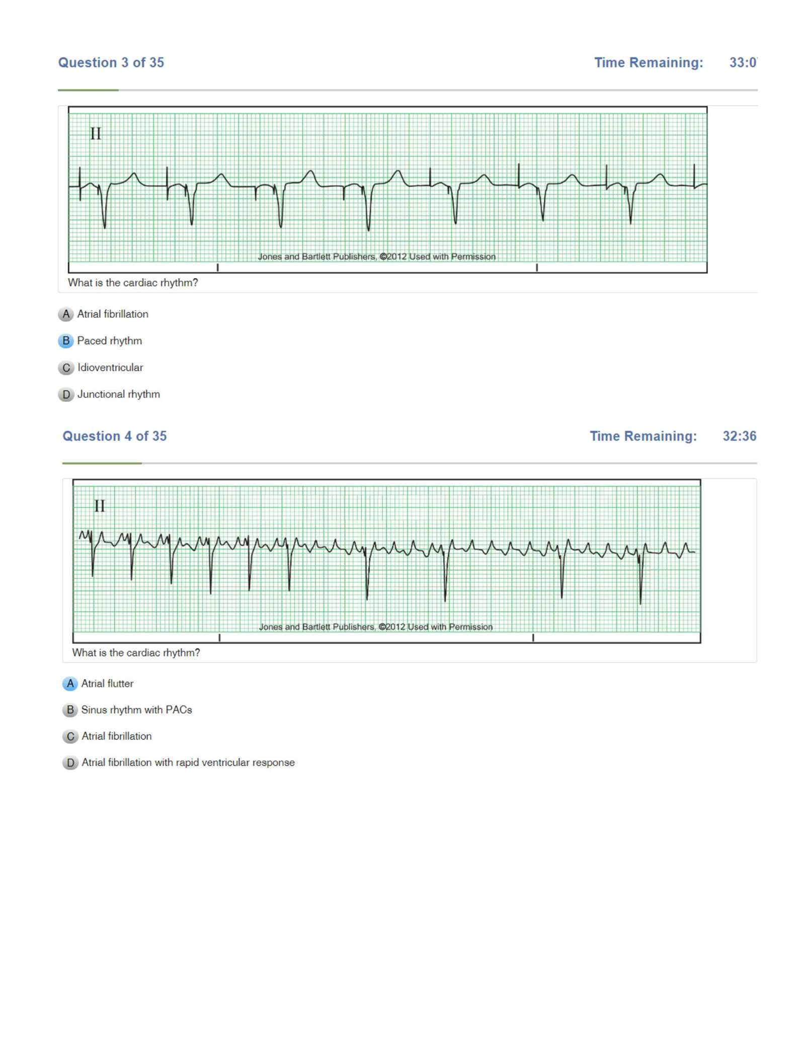 amn dysrhythmia exam advanced answers