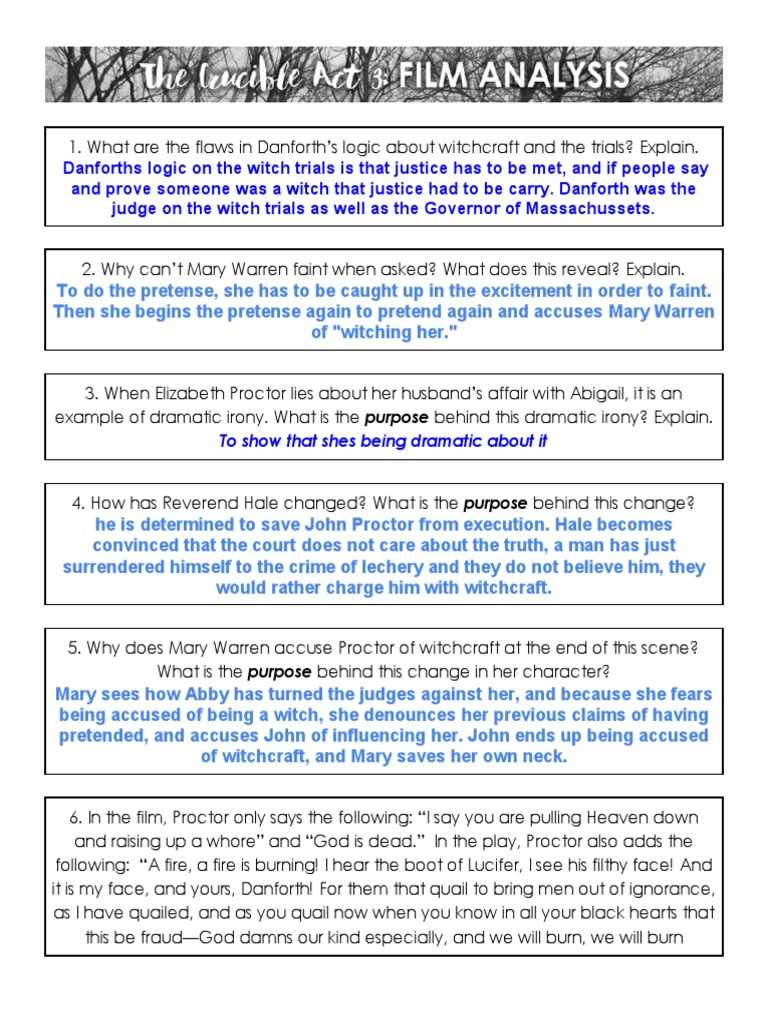 the crucible character chart answers