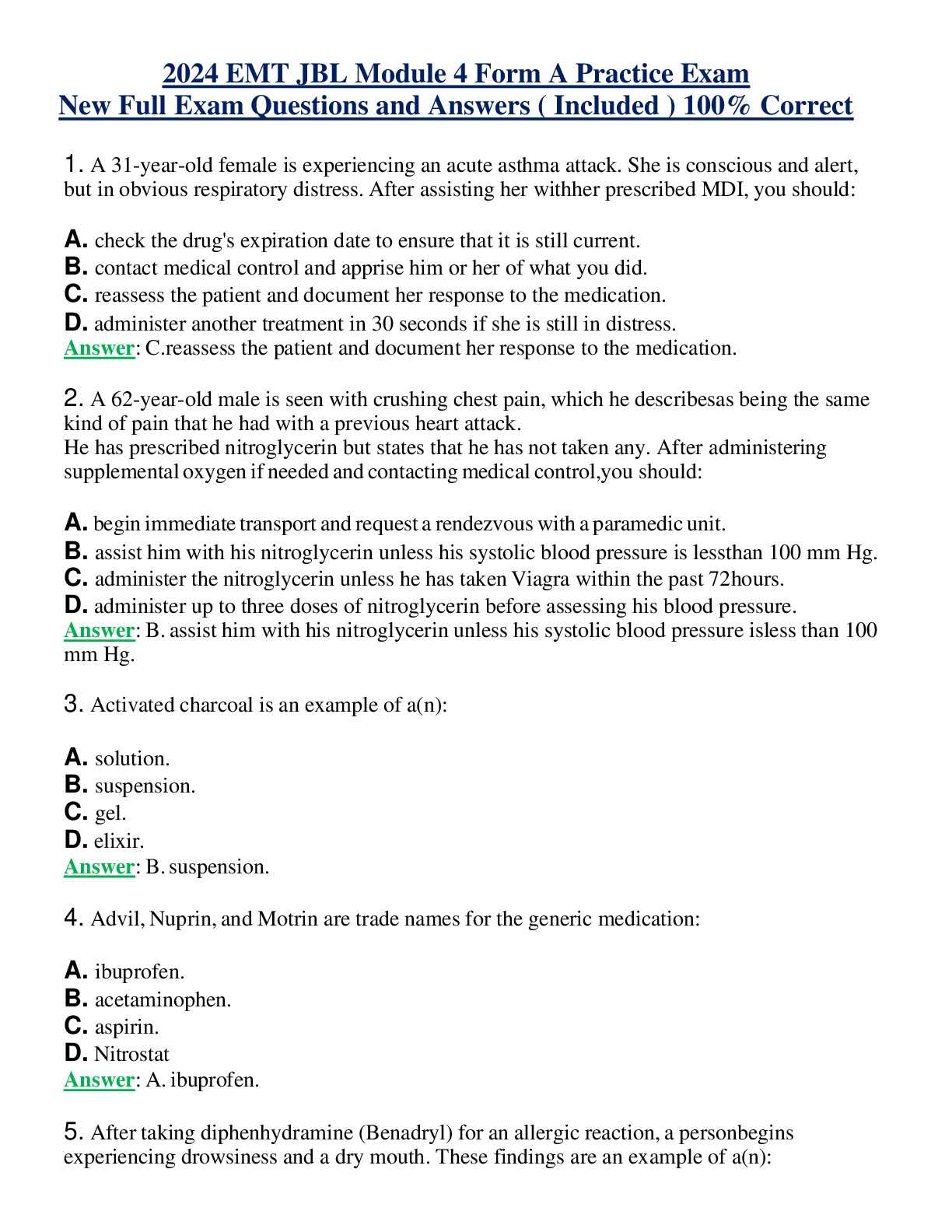 p4 exam answers