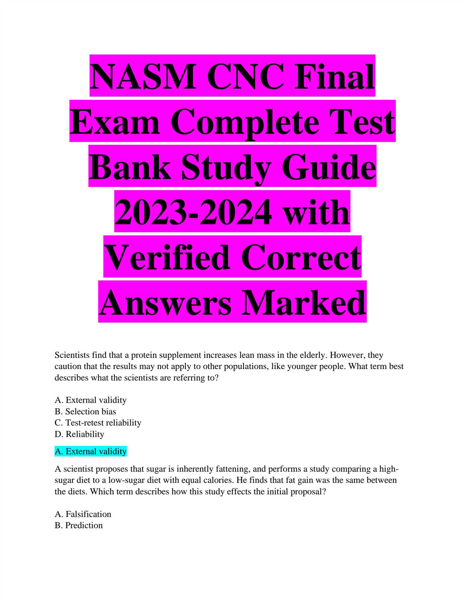 nasm cnc exam answers