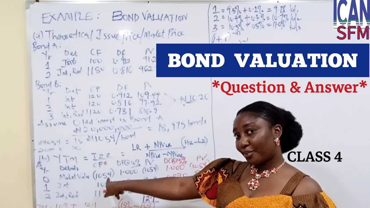 bond valuation exam questions and answers