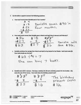 lesson 9 homework answer key