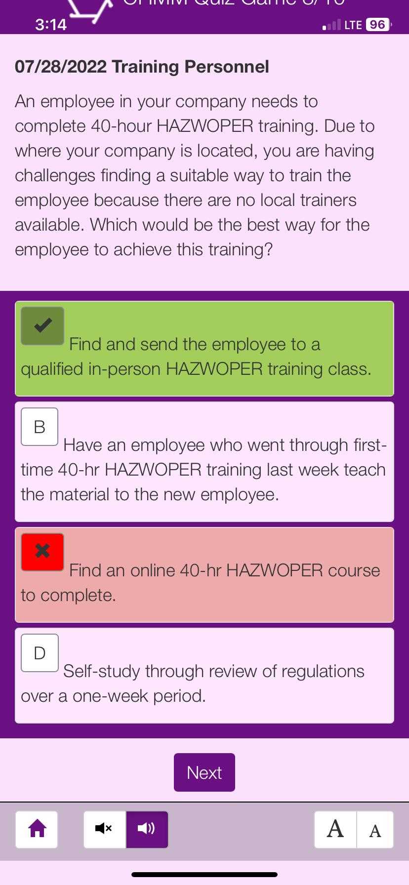 hazwoper 24 final exam answers