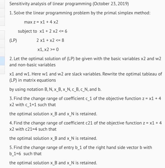 linear programming exam questions answers