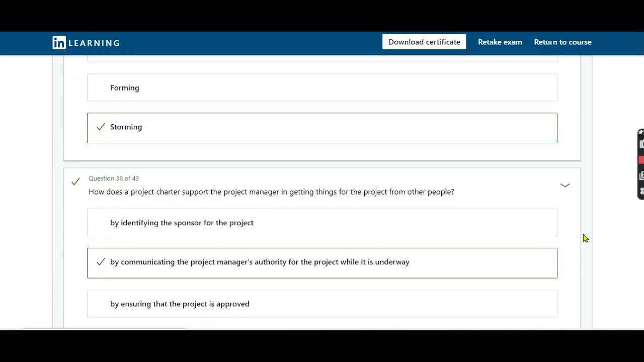 linkedin learning exam answers