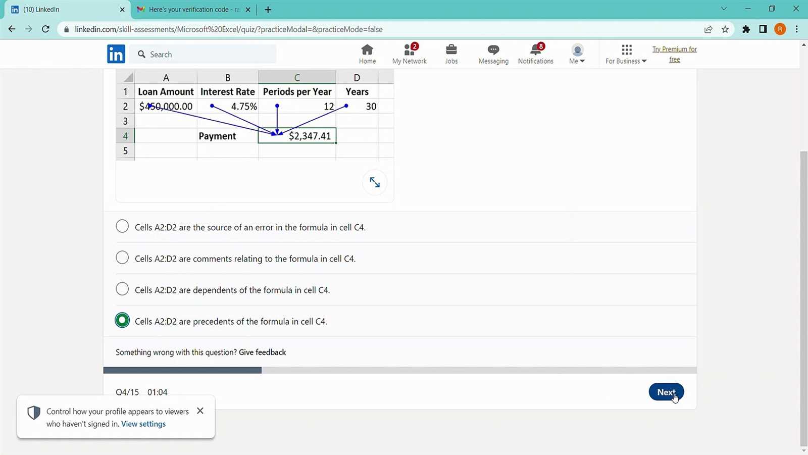 linkedin learning excel exam answers