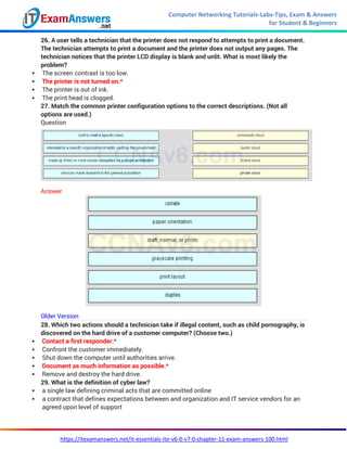 linux chapter 11 exam answers