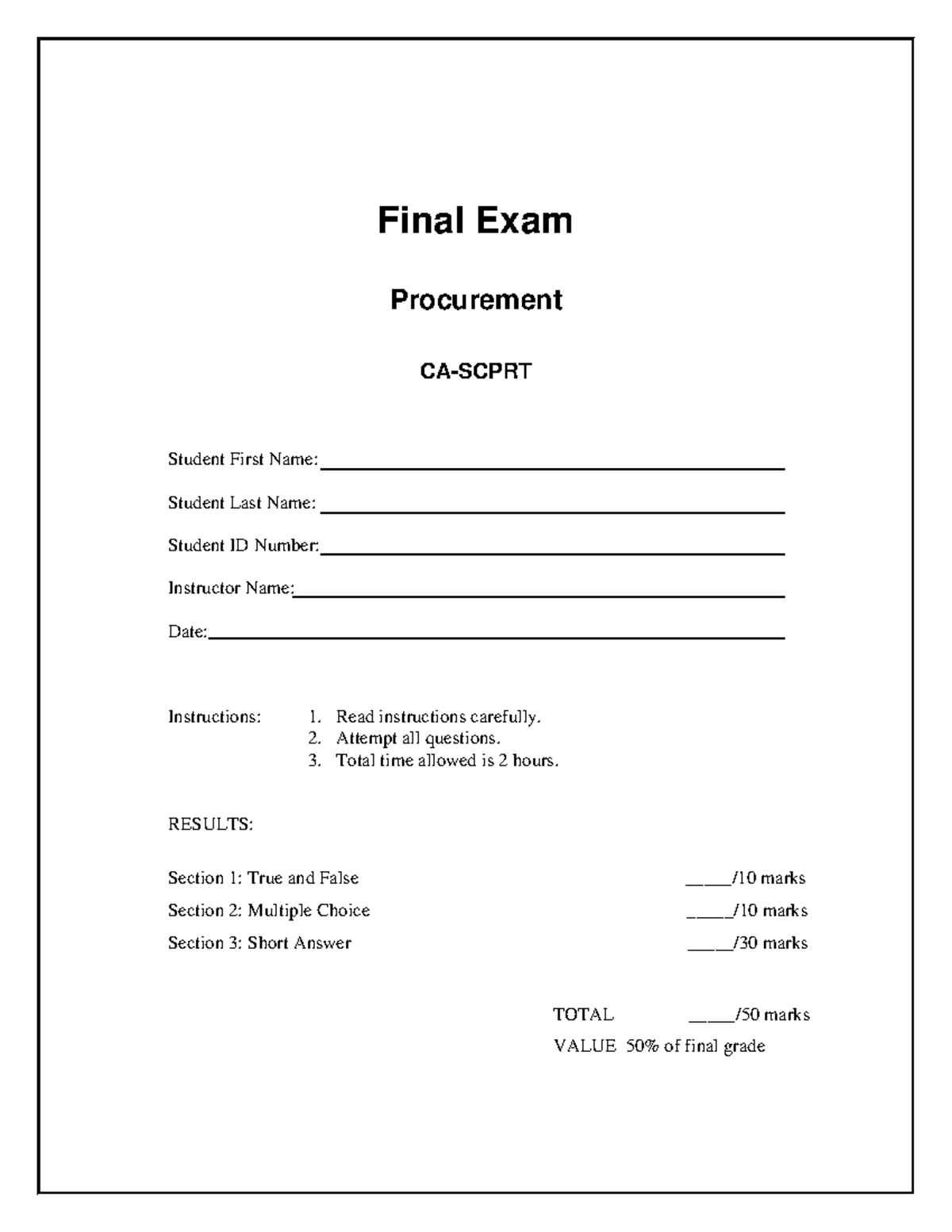 scte final exam answers