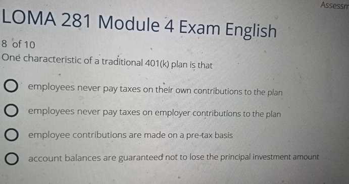 loma 281 module 4 exam answers