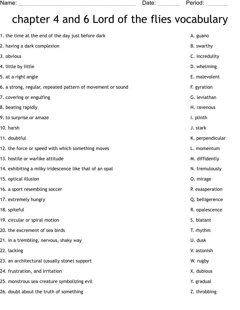 lord of the flies chapter 4 study questions and answers