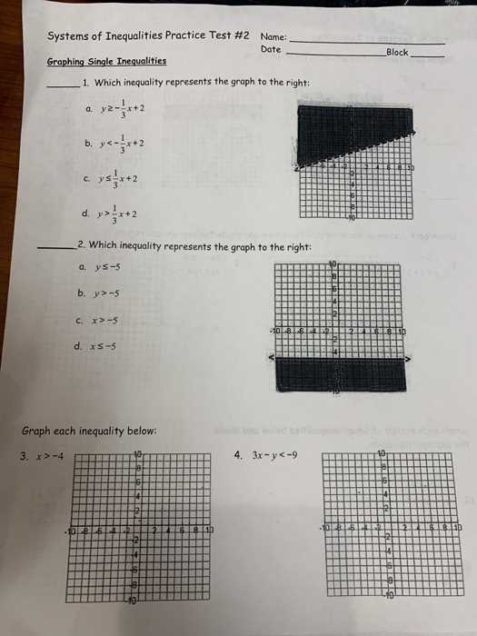 inequalities exam questions answers