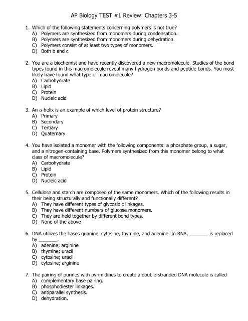 ap biology 2013 exam review answer key