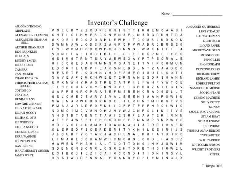 element challenge puzzle t trimpe 2002 answer key