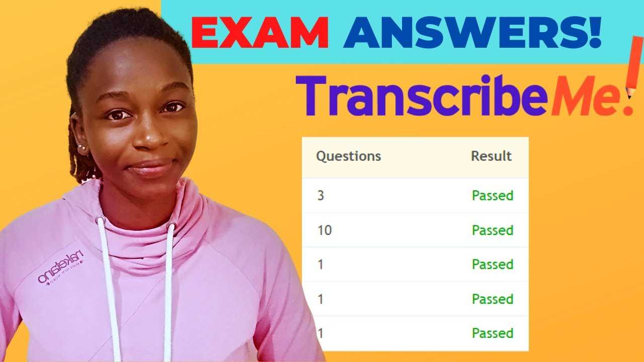 transcribeme exam answers part 2 2025