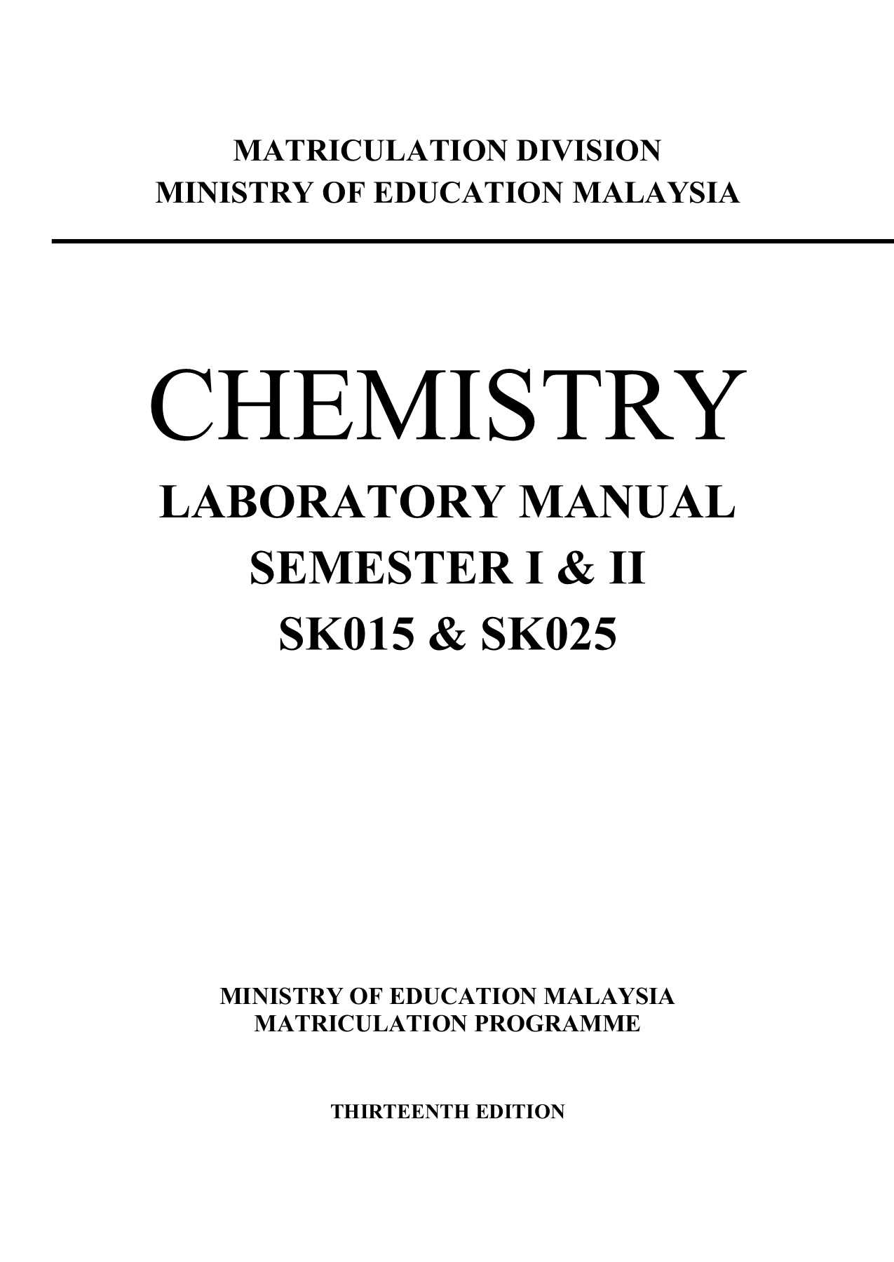 small scale chemistry laboratory manual answers