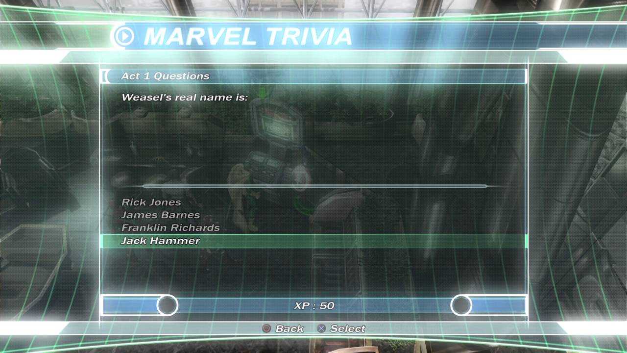 marvel ultimate alliance trivia answers