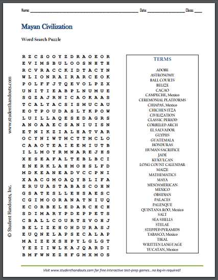 math word search puzzle answers