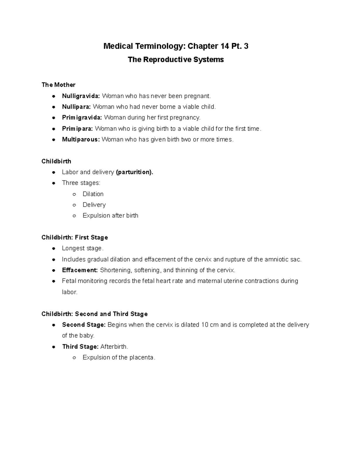 medical terminology chapter 14 answers