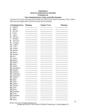 medical terminology chapter 14 answers