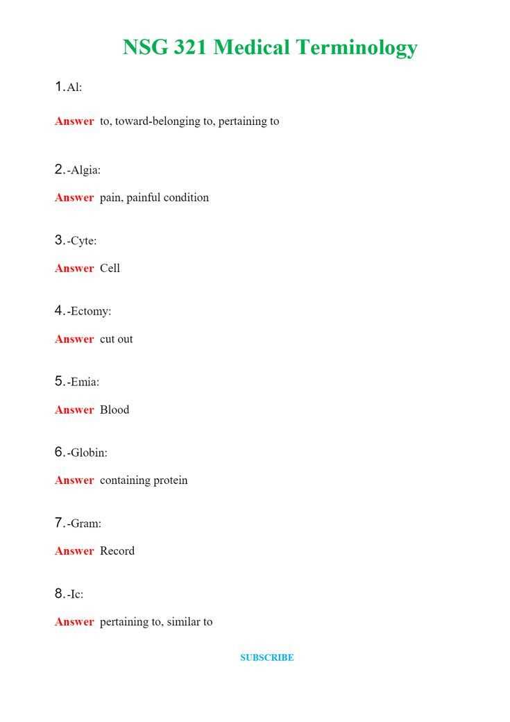 medical terminology exam 2