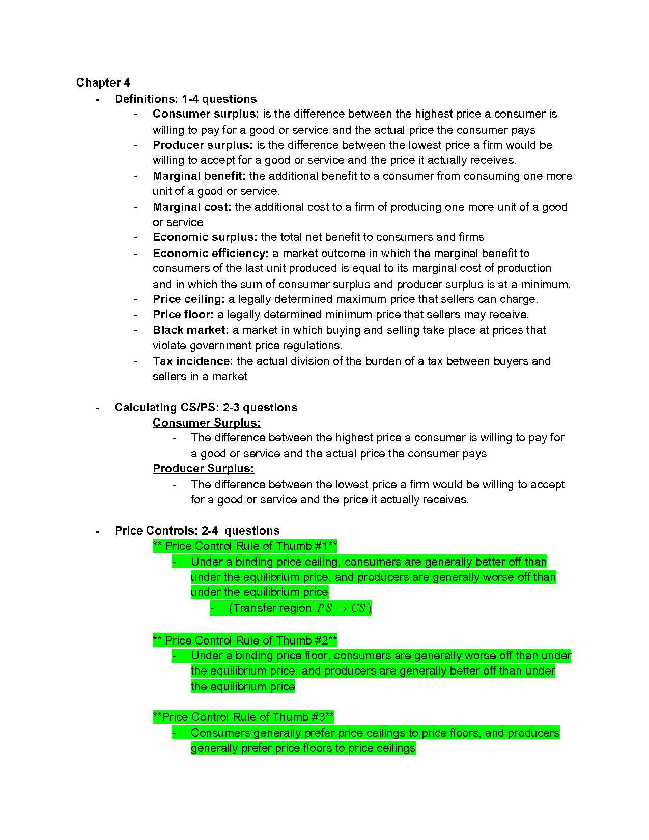 microeconomics comprehensive exam answers