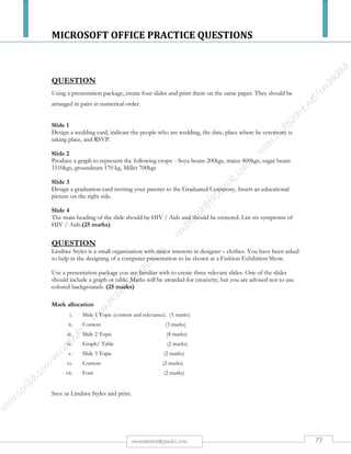 microsoft office exam questions and answers