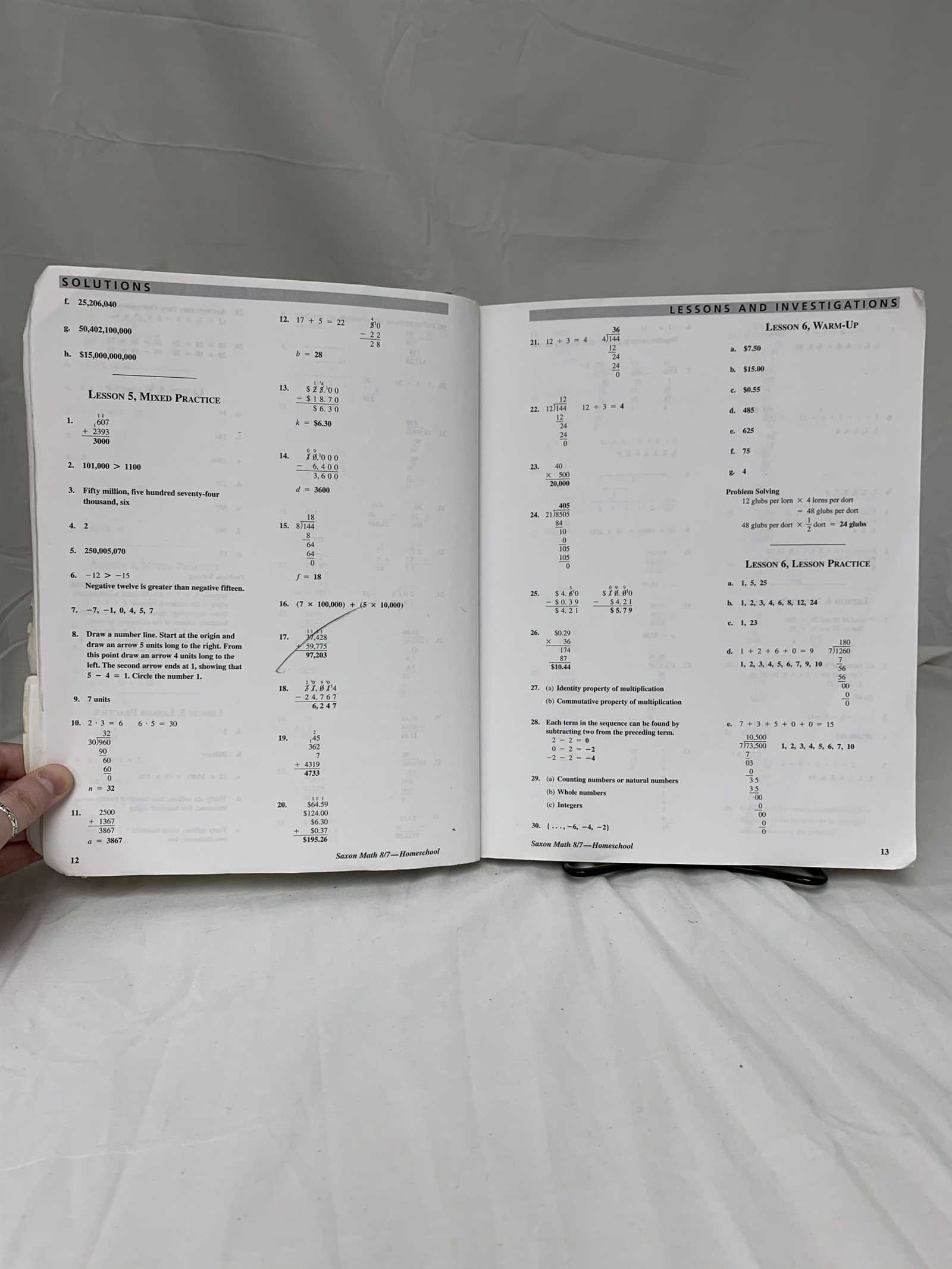 saxon math 7th grade answers