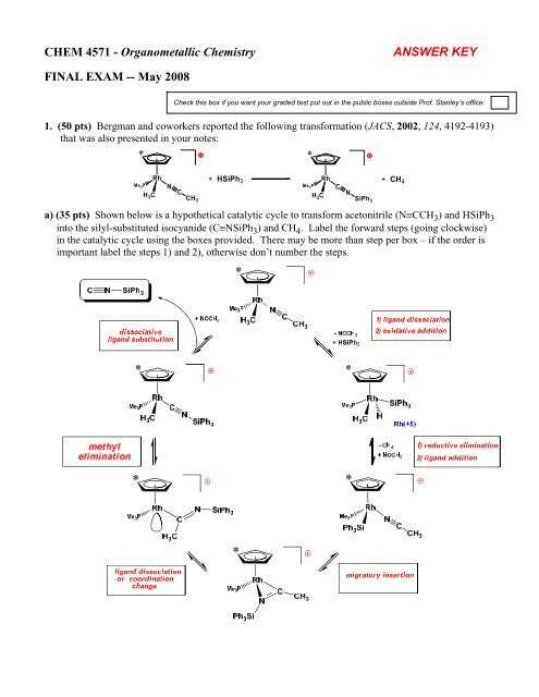 chemistry 1st semester exam answer key