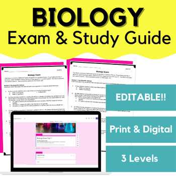 biology fall semester exam review answers