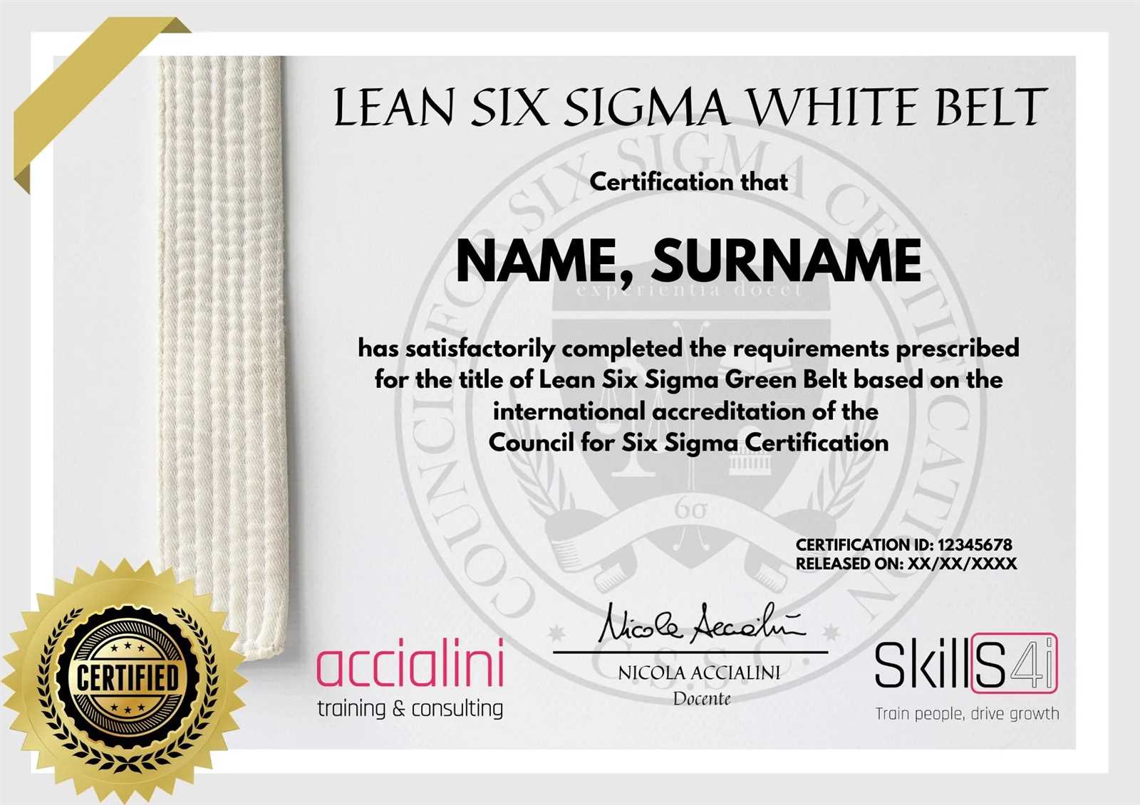 msi lean six sigma white belt final exam answers