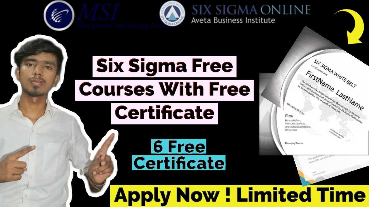 msi lean six sigma white belt final exam answers