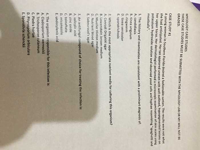 mycology exam questions and answers