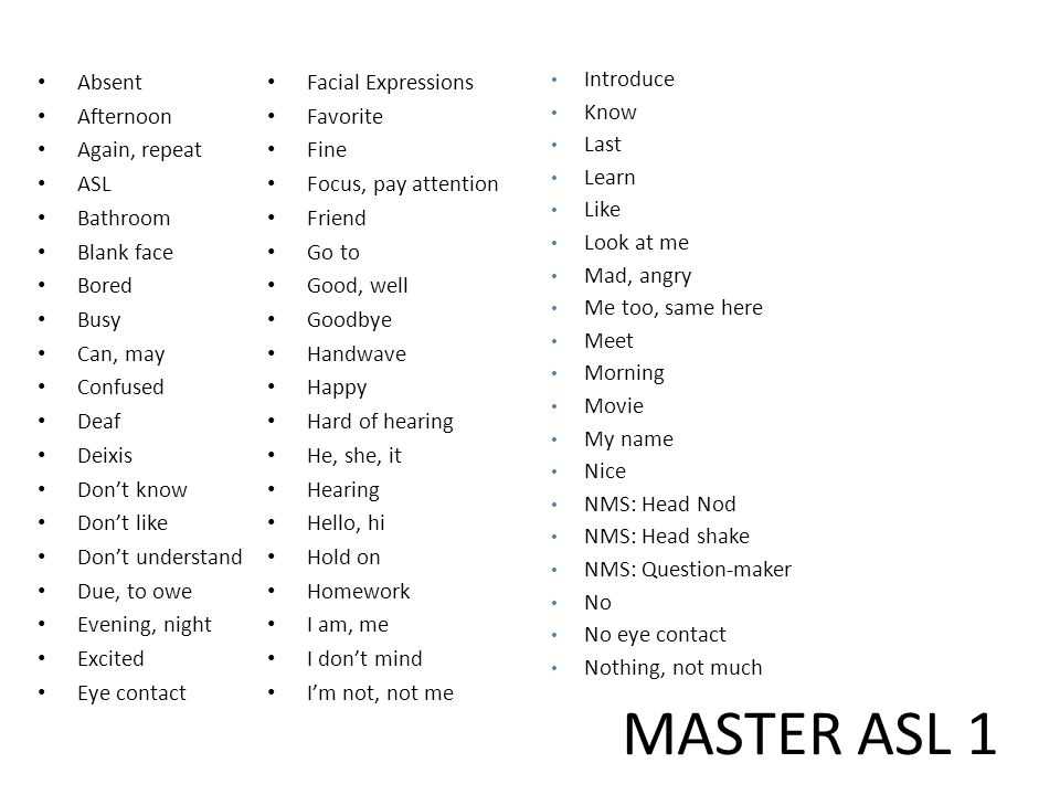 asl 1 final exam answers