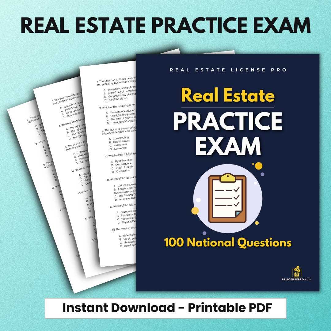 real estate exam questions and answers free