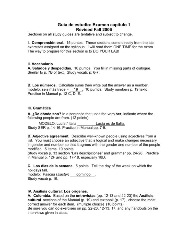 examen del capitulo 7a answers