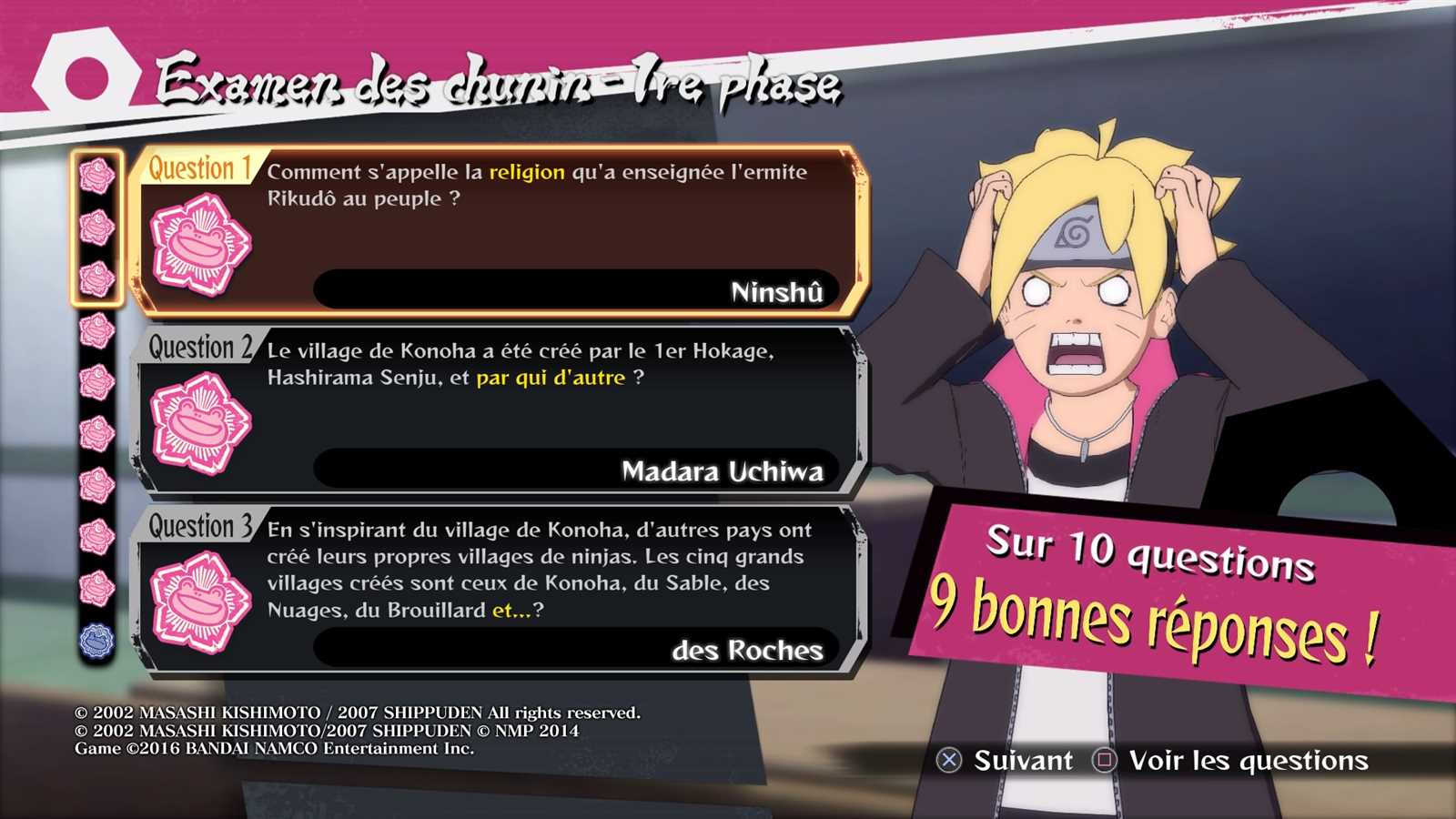 naruto road to boruto chunin exam answers