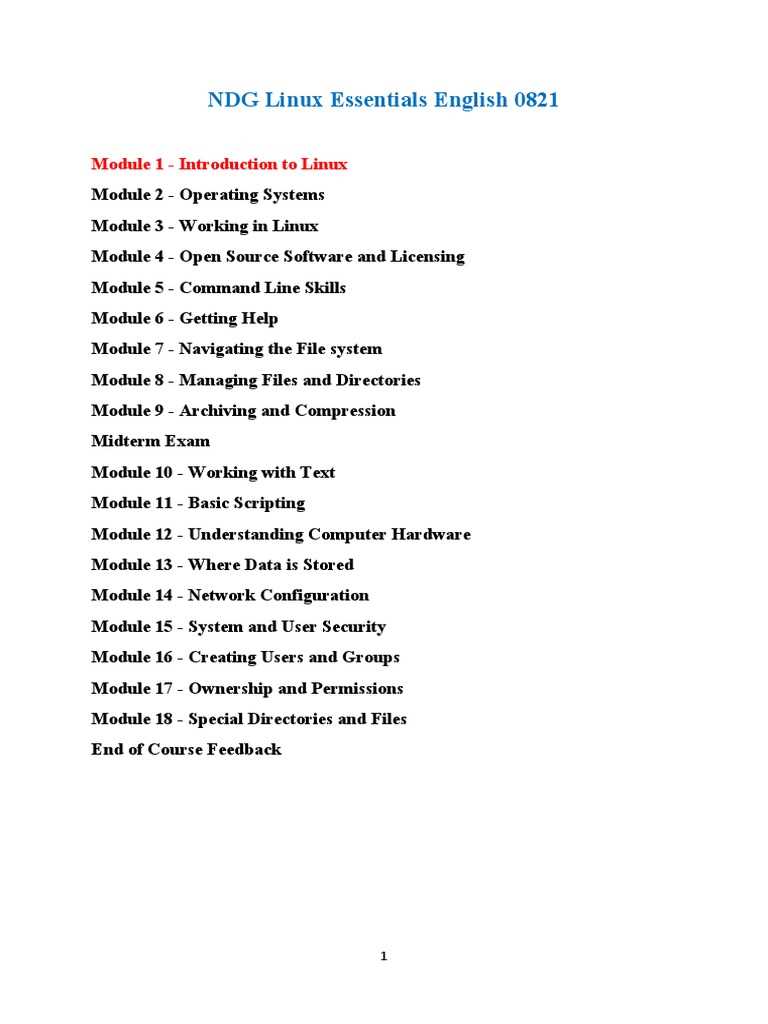 ndg linux essentials chapter 3 exam answers