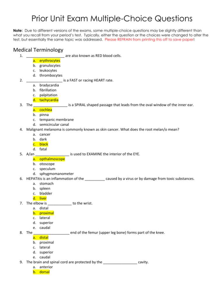 nervous system multiple choice questions and answers