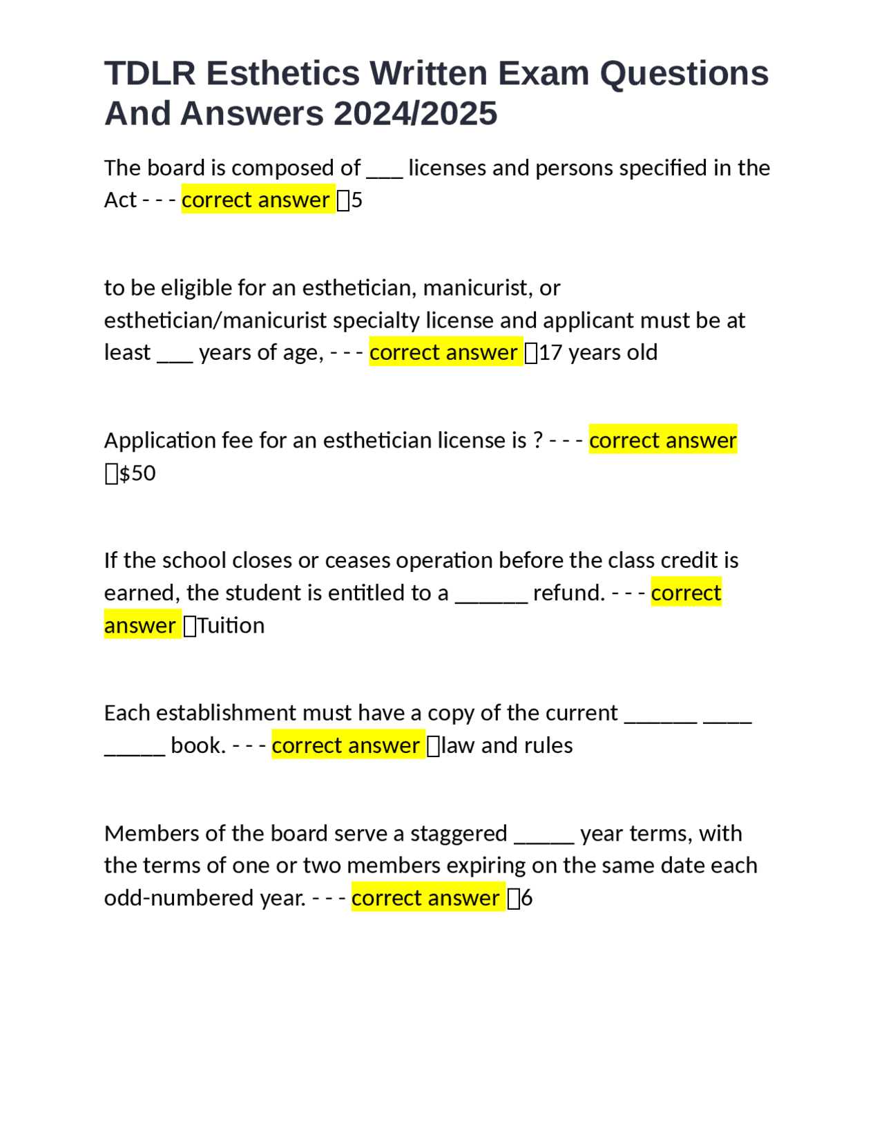 act 2025 2025 exam with answers and explanations