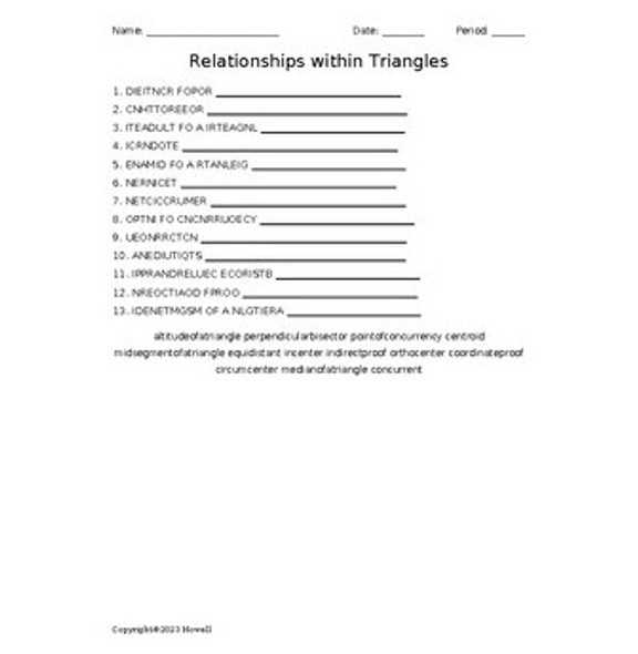 geometry vocabulary word search answers