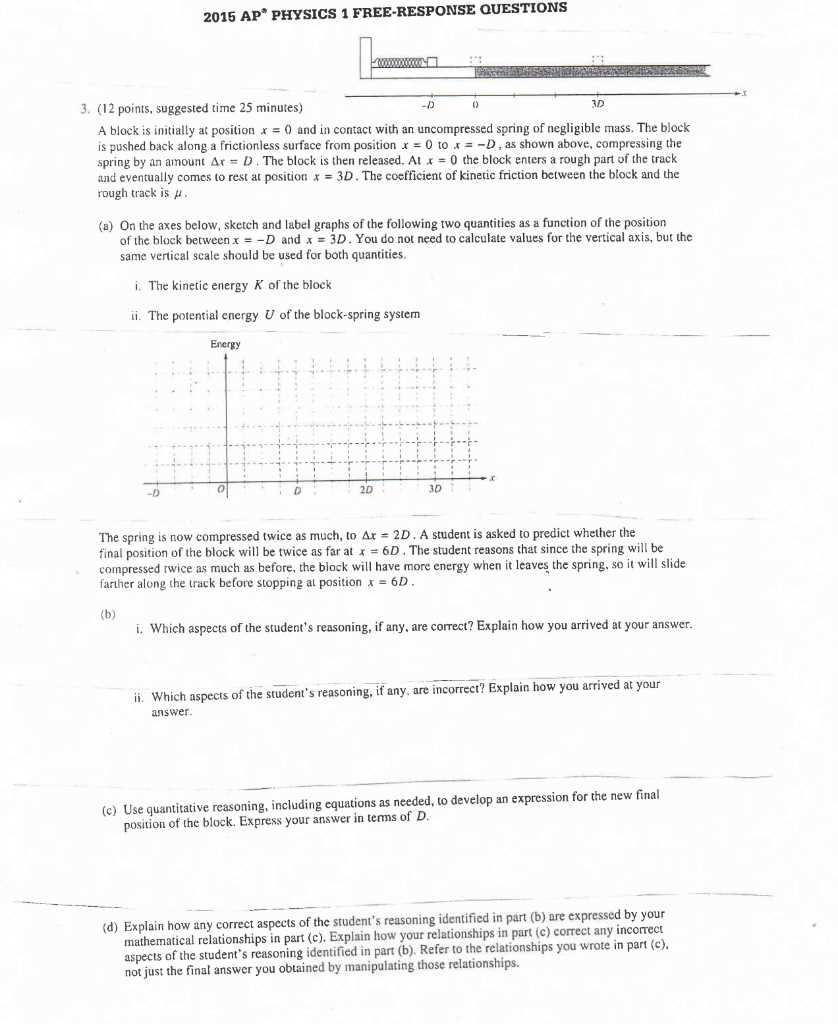 ap physics 1 practice exam section 2 free response answers