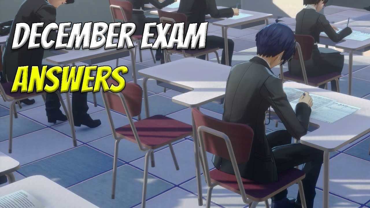 persona 3 second exam answers